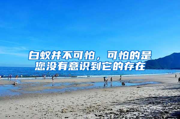 白蟻并不可怕，可怕的是您沒有意識到它的存在