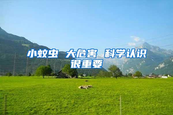 小蚊蟲 大危害 科學(xué)認(rèn)識(shí)很重要