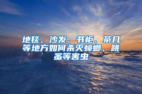 地毯、沙發(fā)、書柜、茶幾等地方如何殺滅蟑螂、跳蚤等害蟲