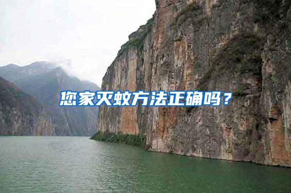 您家滅蚊方法正確嗎？