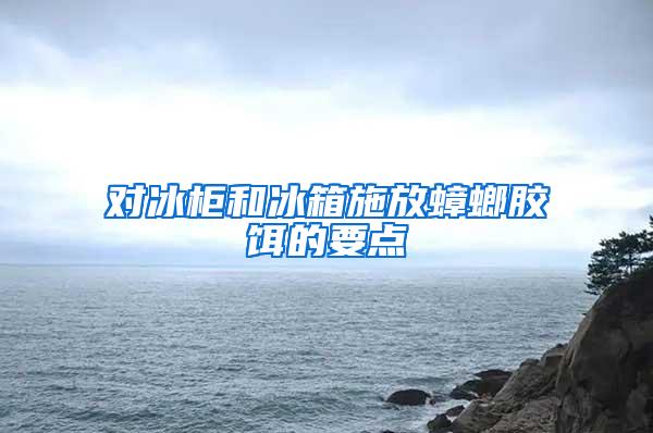 對(duì)冰柜和冰箱施放蟑螂膠餌的要點(diǎn)