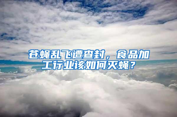 蒼蠅亂飛遭查封，食品加工行業(yè)該如何滅蠅？