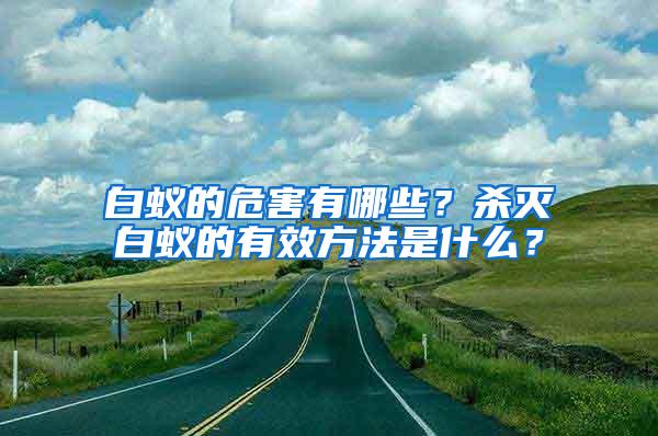 白蟻的危害有哪些？殺滅白蟻的有效方法是什么？