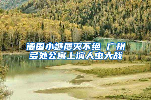 德國(guó)小蠊屢滅不絕 廣州多處公寓上演人蟲(chóng)大戰(zhàn)