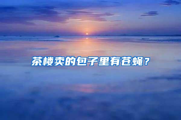 茶樓賣的包子里有蒼蠅？