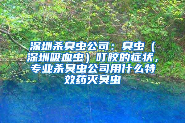 深圳殺臭蟲公司：臭蟲（深圳吸血蟲）叮咬的癥狀，專業(yè)殺臭蟲公司用什么特效藥滅臭蟲