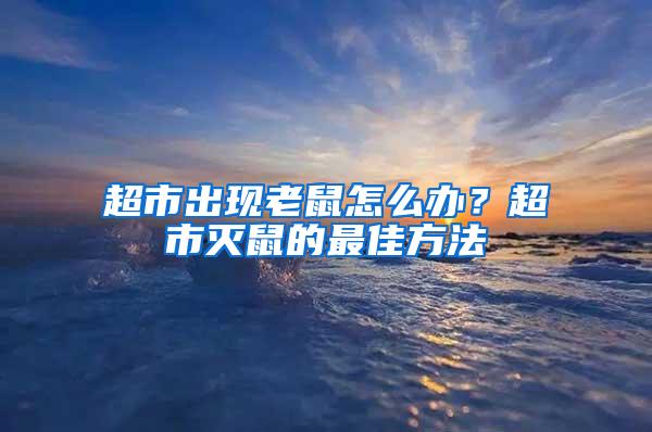 超市出現(xiàn)老鼠怎么辦？超市滅鼠的最佳方法