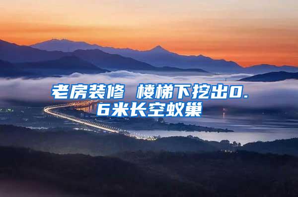 老房裝修 樓梯下挖出0.6米長(zhǎng)空蟻巢