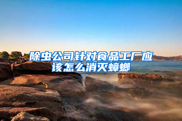 除蟲公司針對(duì)食品工廠應(yīng)該怎么消滅蟑螂
