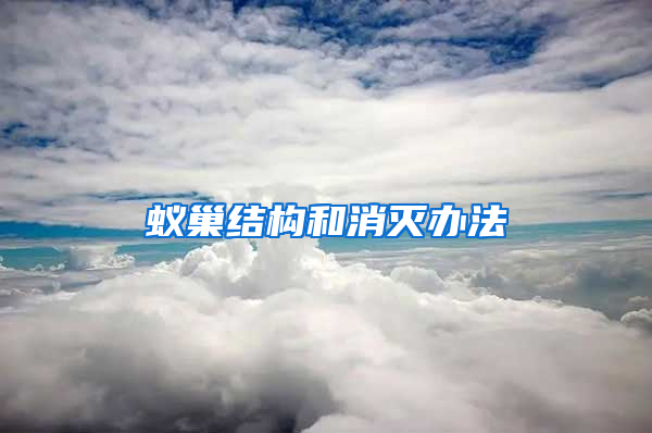 蟻巢結(jié)構(gòu)和消滅辦法