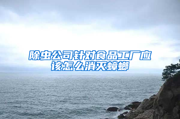 除蟲公司針對(duì)食品工廠應(yīng)該怎么消滅蟑螂