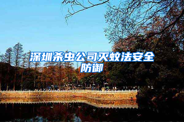 深圳殺蟲(chóng)公司滅蚊法安全防御