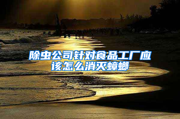 除蟲公司針對(duì)食品工廠應(yīng)該怎么消滅蟑螂