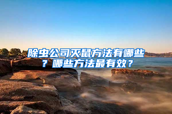 除蟲(chóng)公司滅鼠方法有哪些？哪些方法最有效？