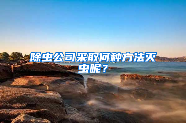 除蟲公司采取何種方法滅蟲呢？