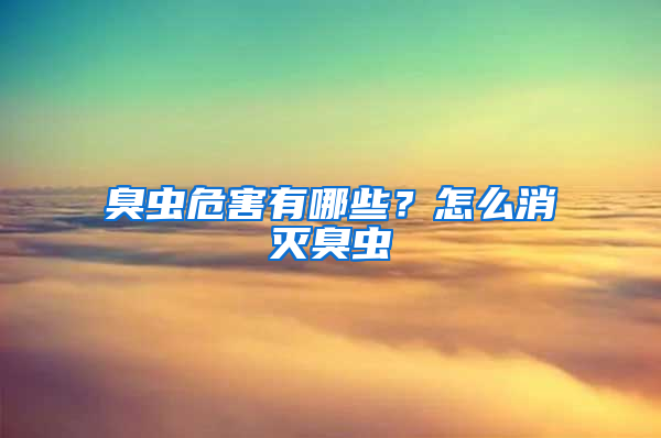 臭蟲危害有哪些？怎么消滅臭蟲