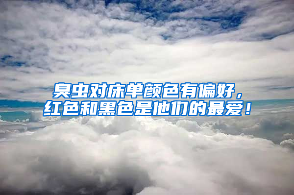 臭蟲對床單顏色有偏好，紅色和黑色是他們的最愛！