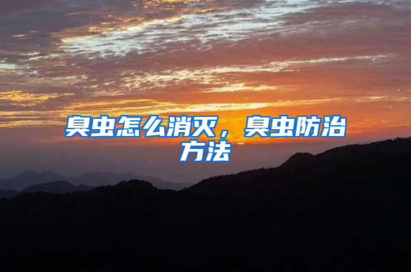 臭蟲怎么消滅，臭蟲防治方法
