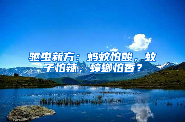 驅(qū)蟲(chóng)新方：螞蟻怕酸，蚊子怕辣，蟑螂怕香？