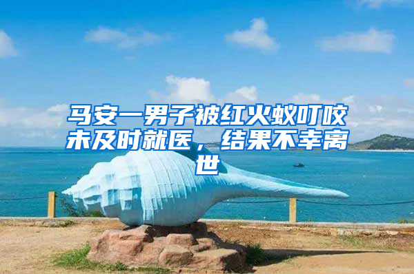 馬安一男子被紅火蟻叮咬未及時(shí)就醫(yī)，結(jié)果不幸離世